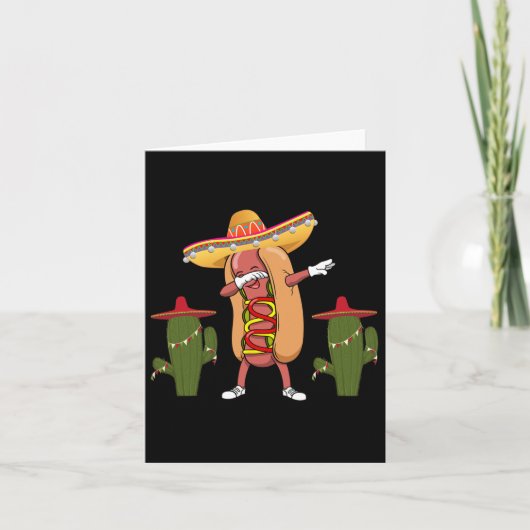 Carte Cinco De Mayo Chemise Hot Chien Cactus Danser (Devant)