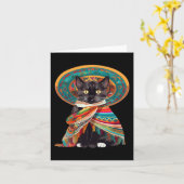 Carte Cinco De Mayo Conception De Chat Pour Femmes (Fleur jaune)