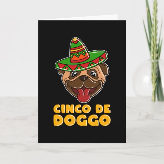 Carte Cinco De Mayo Drôle Chien Avec Sombrero (Devant)