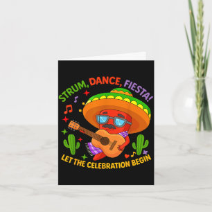 Carte Cinco de mayo drôle piment chapeau strum
