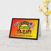 Carte Cinco de Mayo du soldat militaire (Fleur jaune)