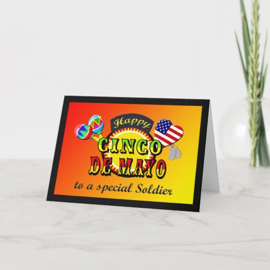 Carte Cinco de Mayo du soldat militaire (Devant)