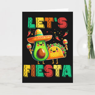 Carte Cinco De Mayo Faisons La Fête Avocat Et Tacos Cinc