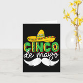 Carte Cinco De Mayo Faisons la Fête Équipe 5 De Mayo Mex (Fleur jaune)