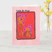Carte Cinco de Mayo Fleurs dans les vases (Fleur jaune)