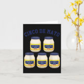 Carte Cinco De Mayo Funny 5 Jars Mayonnaise (Fleur jaune)
