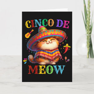 Carte Cinco De Mayo Miaou Joli Amoureux des Chats Faison