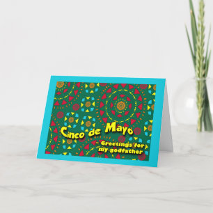 Carte Cinco de Mayo pour Parrain, Mosaïque colorée