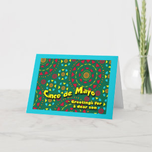 Carte Cinco de Mayo pour Son, Mosaïque colorée