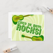 Carte Cinco de Mayo Rocks ! (Devant/Arrière en situation)