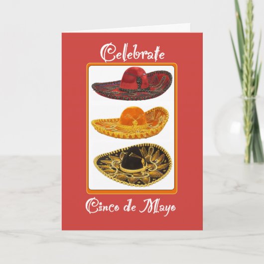 Carte Cinco de Mayo Sombreros (Devant)