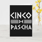 Carte Cinco De Pascha Drapeau Grèce Drôle Pâques Grec Ci (Fleur jaune)