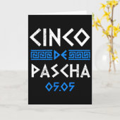 Carte Cinco De Pascha Drapeau Grèce Drôle Pâques Grec Ci (Fleur jaune)