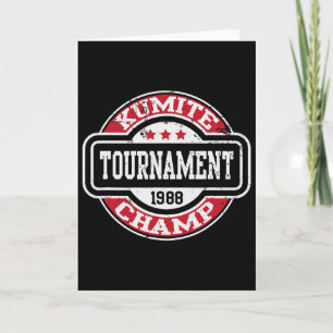 Carte Cinéma de Karaté Kung Fu Arts Martiaux Kumite Cham
