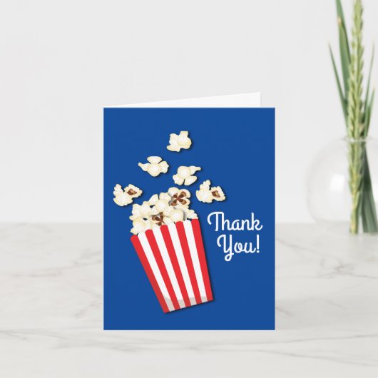 Carte Cinéma Popcorn fête d'anniversaire (Devant)