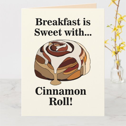 Carte Cinnamon Rolls Sweet Bun Breakfast (Fleur jaune)