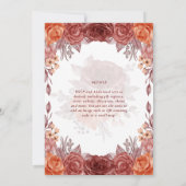 Carte Cinnamon Terracotta AUTOMNE Floral Botanique MARIA (Dos)