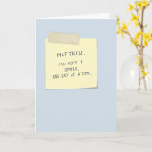 Carte Cinq Ans de Simplicité pour l'Anniversaire (Fleur jaune)