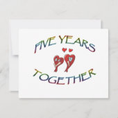 CARTE CINQ ANS ENSEMBLE (Devant)