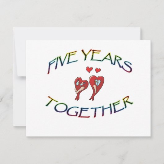 CARTE CINQ ANS ENSEMBLE (Devant)