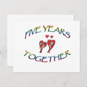 CARTE CINQ ANS ENSEMBLE (Devant / Derrière)