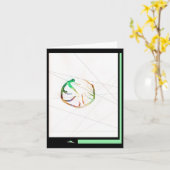 Carte Cinq autocollants (Fleur jaune)