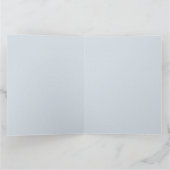 Carte Cinq boules de Noël dorées - écriture bleue (Intérieur)