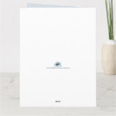 Carte Cinq boules de Noël dorées - écriture bleue (Dos)