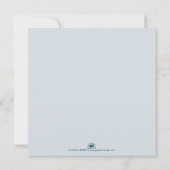 Carte Cinq boules de Noël dorées - écriture bleue (Dos)