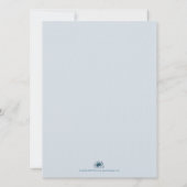 Carte Cinq boules dorées de Noël - écriture bleue (Dos)