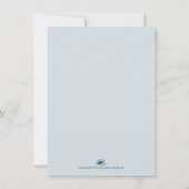Carte Cinq boules dorées de Noël - écriture bleue (Dos)