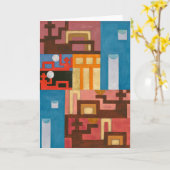 Carte Cinq chiffres étendus | Sophie Taeuber-Arp | (Fleur jaune)