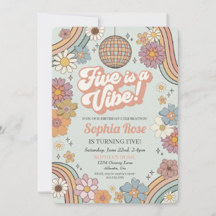 Carte Cinq est Vibe Super 5e anniversaire les années 70