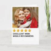 Carte Cinq Étoiles Excellente Maman (Devant)