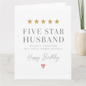 Carte Cinq étoiles Mari Anniversaire (Devant)