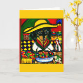 Carte Cinq mai doxies (Fleur jaune)