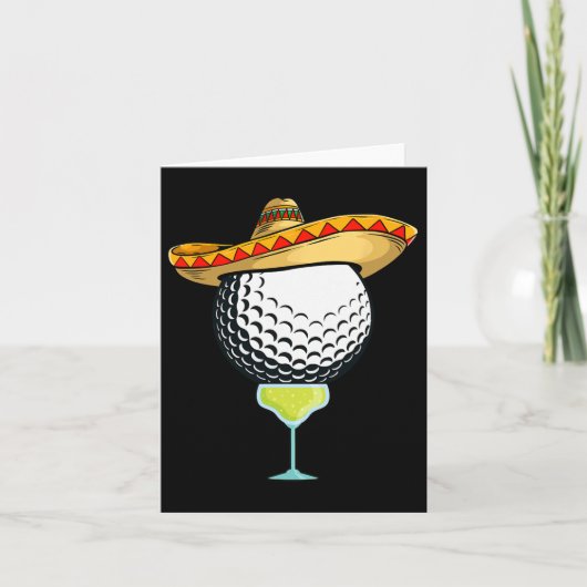 Carte Cinq Mai Golf Byll Avec Sombrero Et Margarit (Devant)