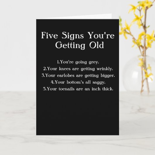 Carte Cinq signes (Fleur jaune)