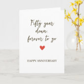 Carte Cinquante ans déjà / Toujours ensemble (Fleur jaune)