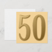 Carte Cinquante est doré (Devant / Derrière)