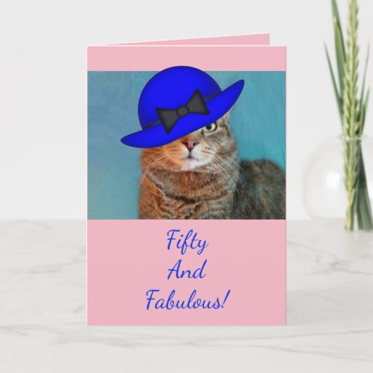Carte Cinquante Et Fabuleux Glamor Kitty Anniversaire (Devant)