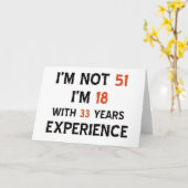 Carte cinquante-et-unième conceptions d'anniversaire (Fleur jaune)