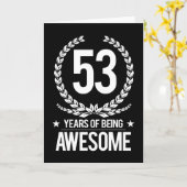 Carte cinquante-troisième Anniversaire (53 ans d'être (Fleur jaune)