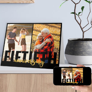 Carte Cinquantième anniversaire 2 Photo Mariage d'or