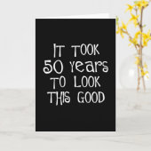 Carte cinquantième anniversaire, 50 ans pour regarder (Fleur jaune)