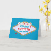 Carte Cinquantième anniversaire de Las Vegas (Fleur jaune)