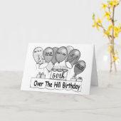 Carte cinquantième Au-dessus de l'anniversaire de (Fleur jaune)