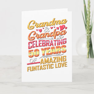 Carte cinquantième Célébration de grand-maman et de