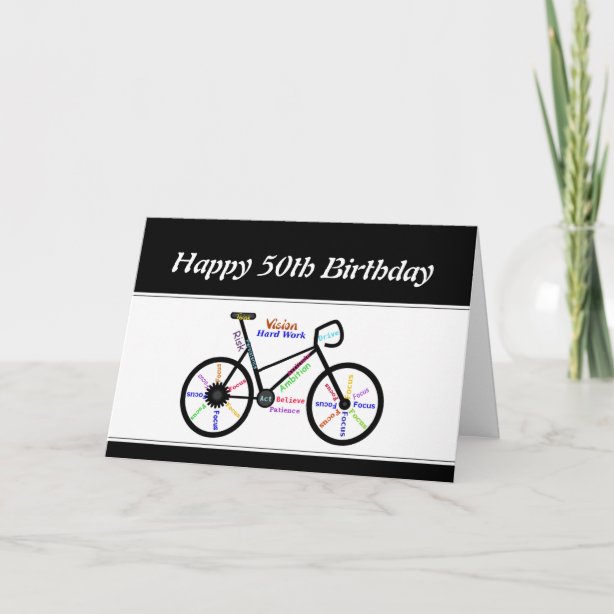 carte invitation bicyclette