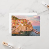 Carte Cinque Terre, coucher de soleil (Devant/Arrière en situation)